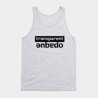 Typography Transparent Opaque Tank Top